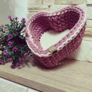 Košík srdce 15x15 cm