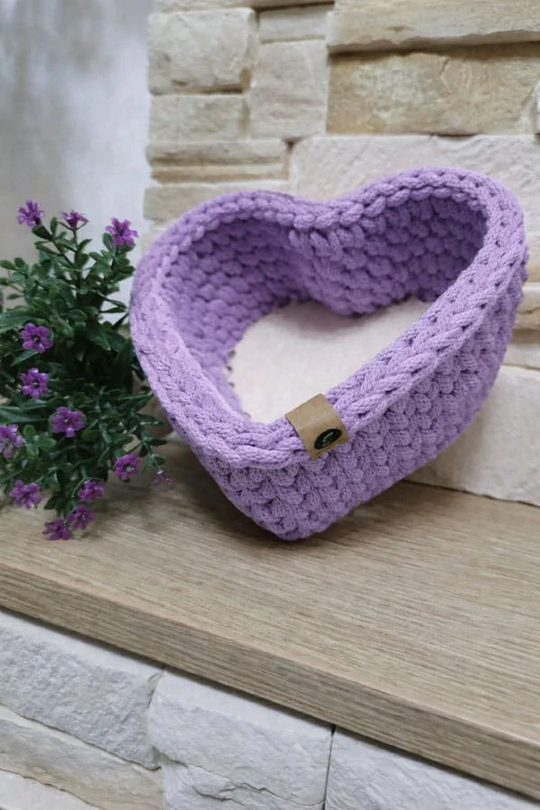 Košík srdce 15x15 cm