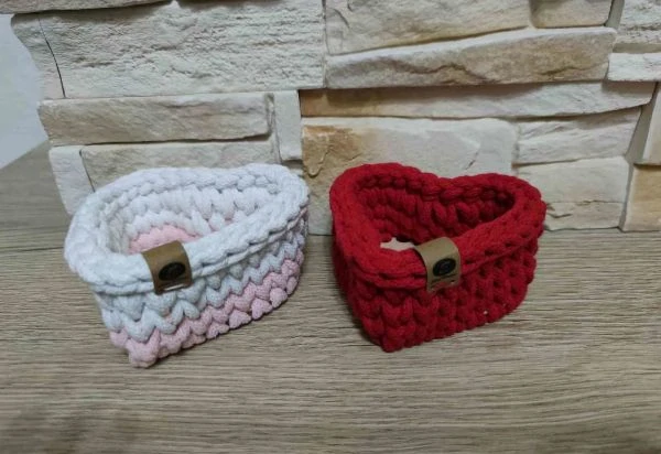 Košík srdce 10x10 cm