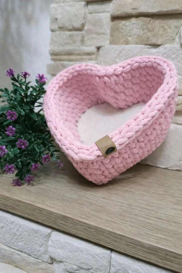 Košík srdce 15x15 cm